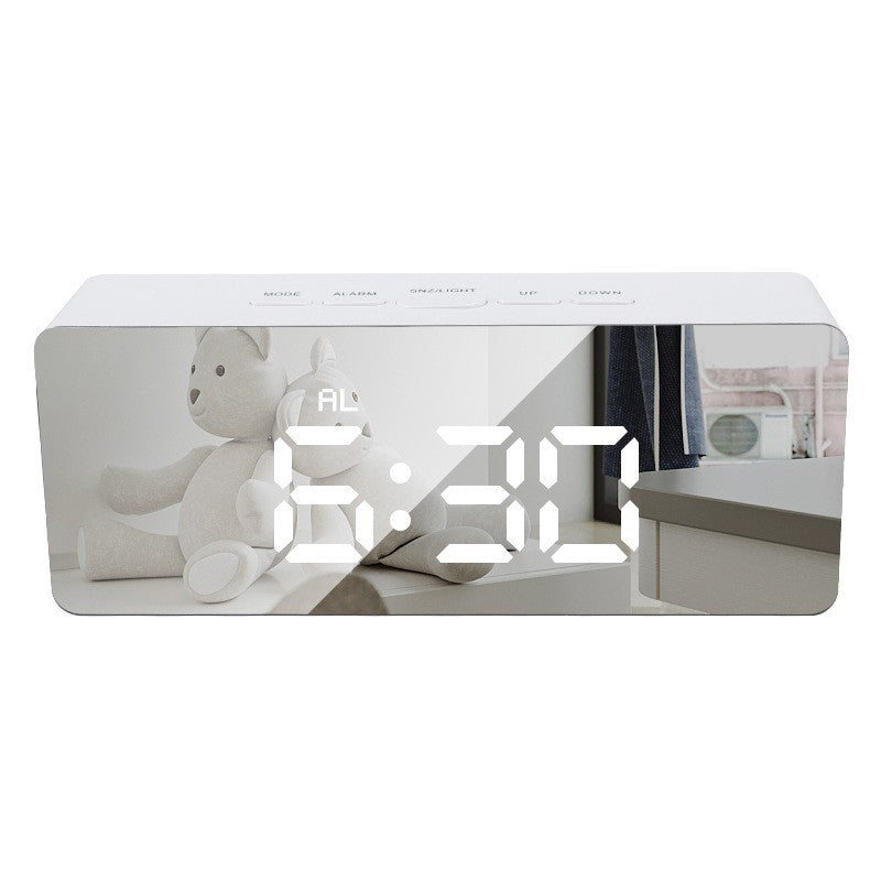 LED Digital Mirror Alarm Clock with Temperature Display