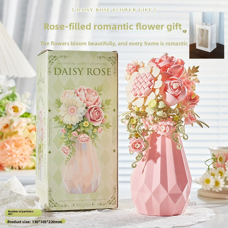 DIY Building Block Flower Bouquet