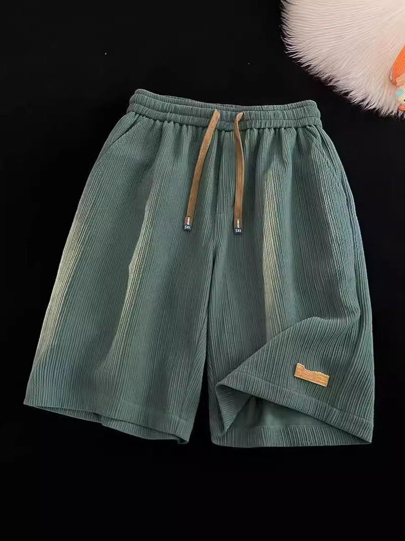 Mens Pleated Quick Dry Casual Shorts - Lightweight & Breathable