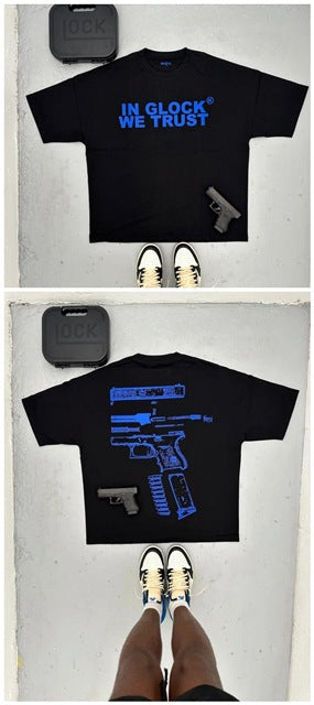 Men's Oversized Cotton T-Shirt with Bold Y2K Graphic Prints