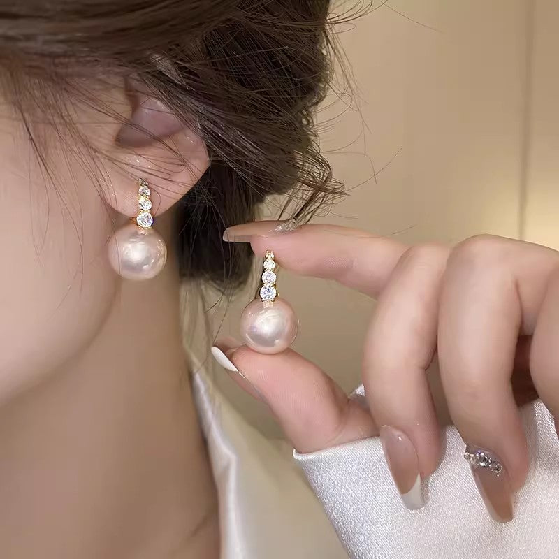 Pearl Geometric Earrings