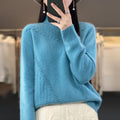Womens Half Turtleneck Jacquard Knit Sweater