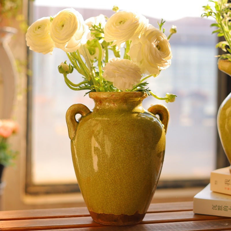 Azure Echo Irregular Ceramic Vase