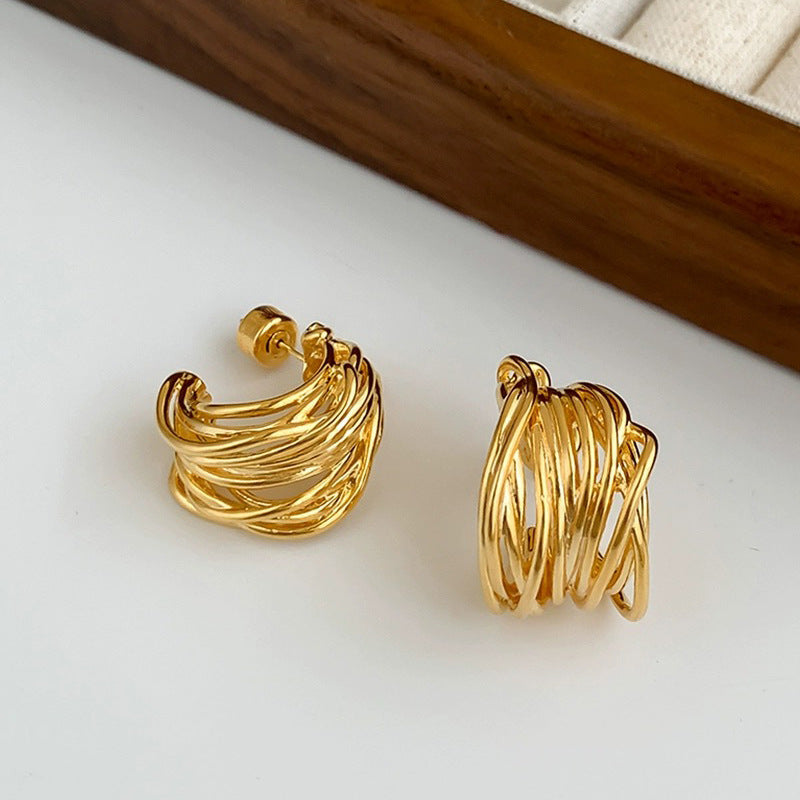 Linea Geometric Metal Earrings