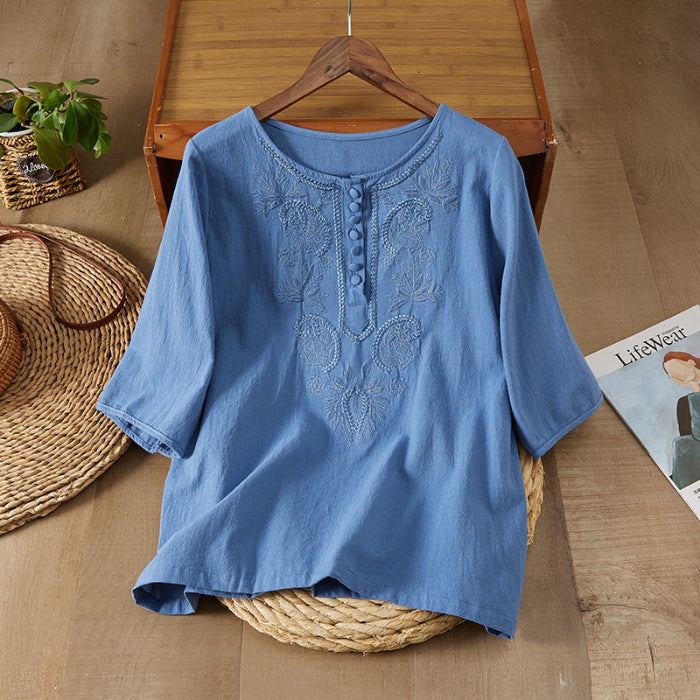 Embroidered Cotton Indian Kurti