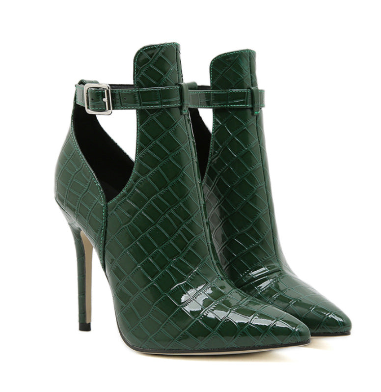 Womens Stone Pattern Stiletto Sandals