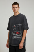 Casual Short-Sleeve T-shirt with Anime-Inspired Berserk Prints