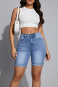 Womens Stretch Denim Shorts Light Blue