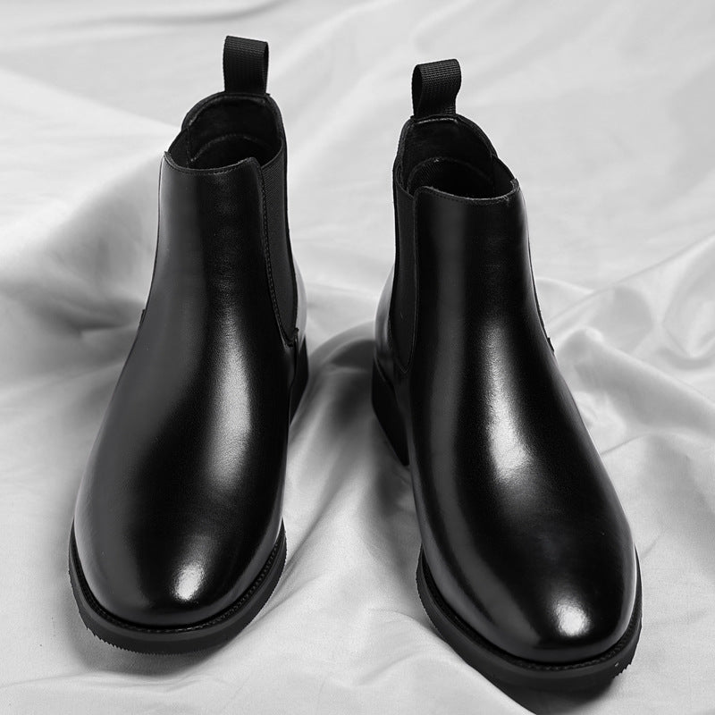Mens Classic Chelsea Boots Winter Leather Ankle Boots