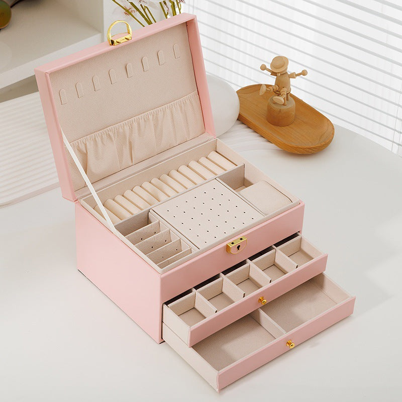 Multi-tiered drawer jewelry box