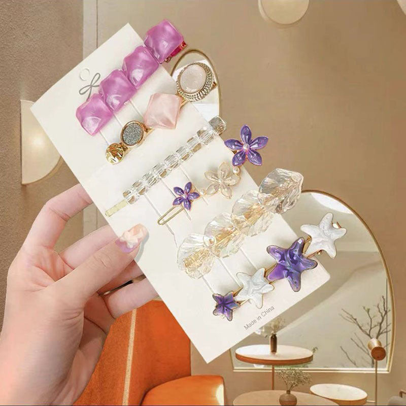 Starfish eight-piece hairpin