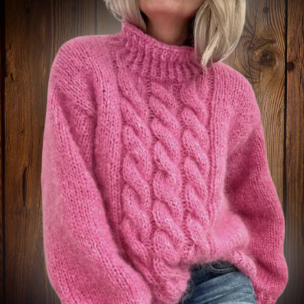 Pullover thick needle jacquard sweater women's
