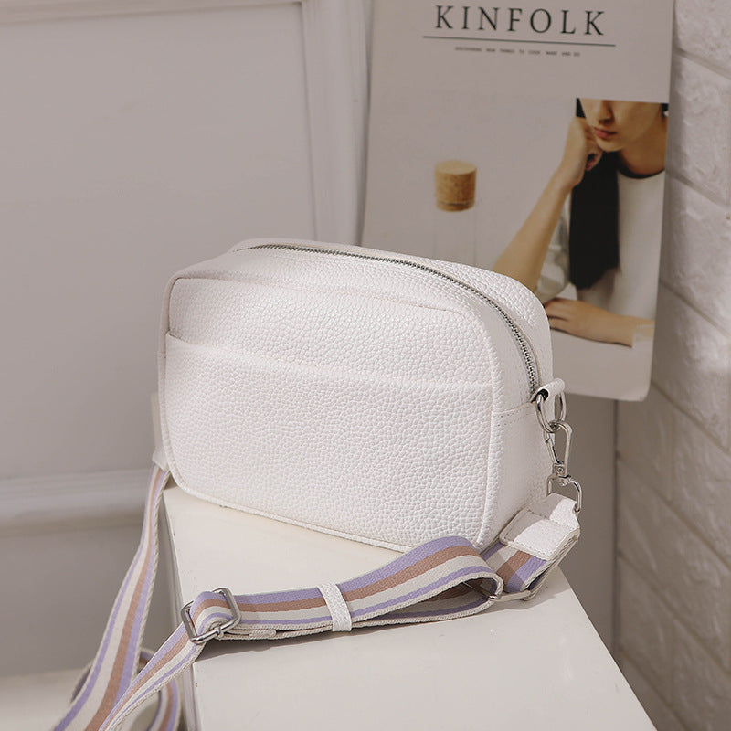 Solid color crossbody bag