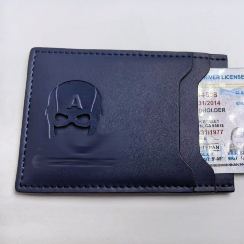 Captain America Premium Leather Card Holder