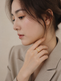 Geometric Crystal Zircon Open Ring