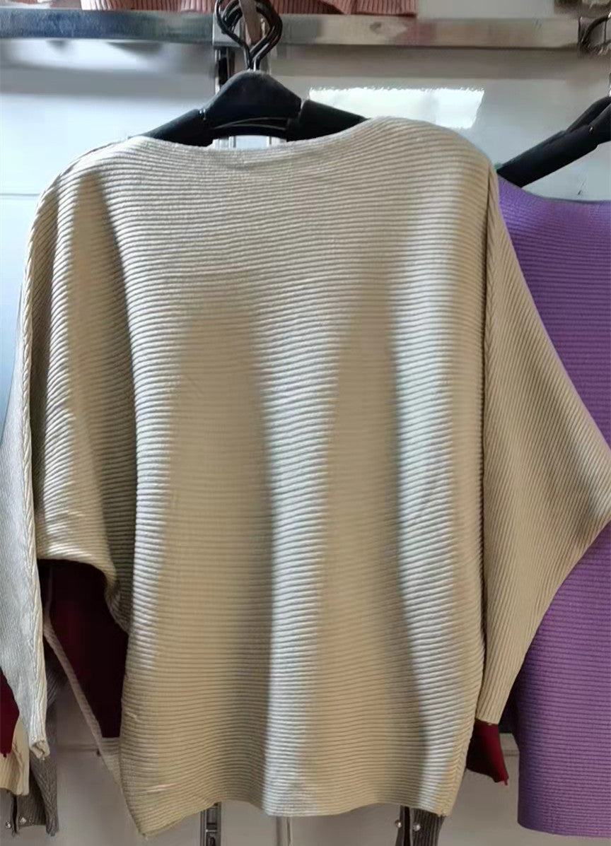 Solid Color Pullover Short Long Sleeve Knit Base Shirt
