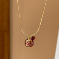Vintage Pomegranate Pearl Necklace