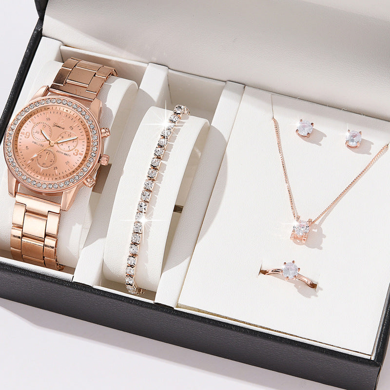 Women's Three-Eye Quartz Diamond Watch