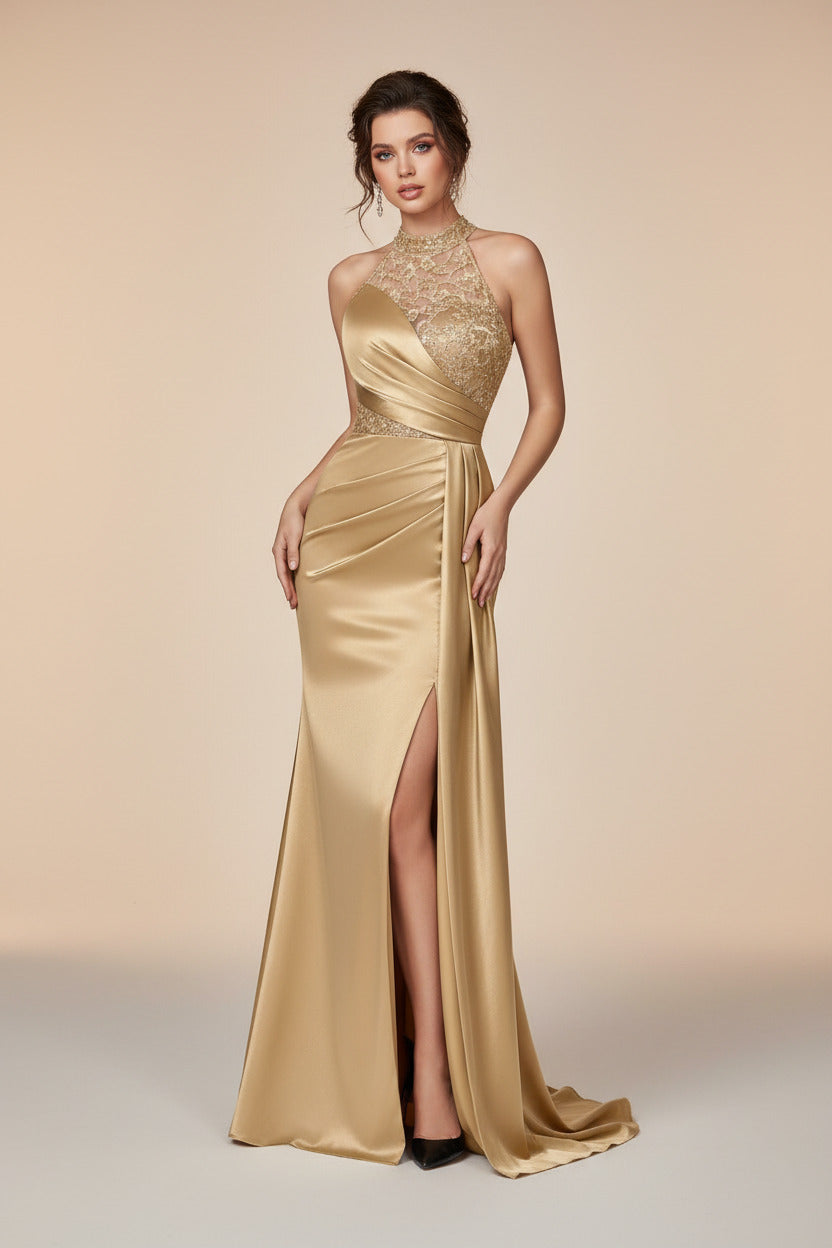 Lunara Halter Evening Gown