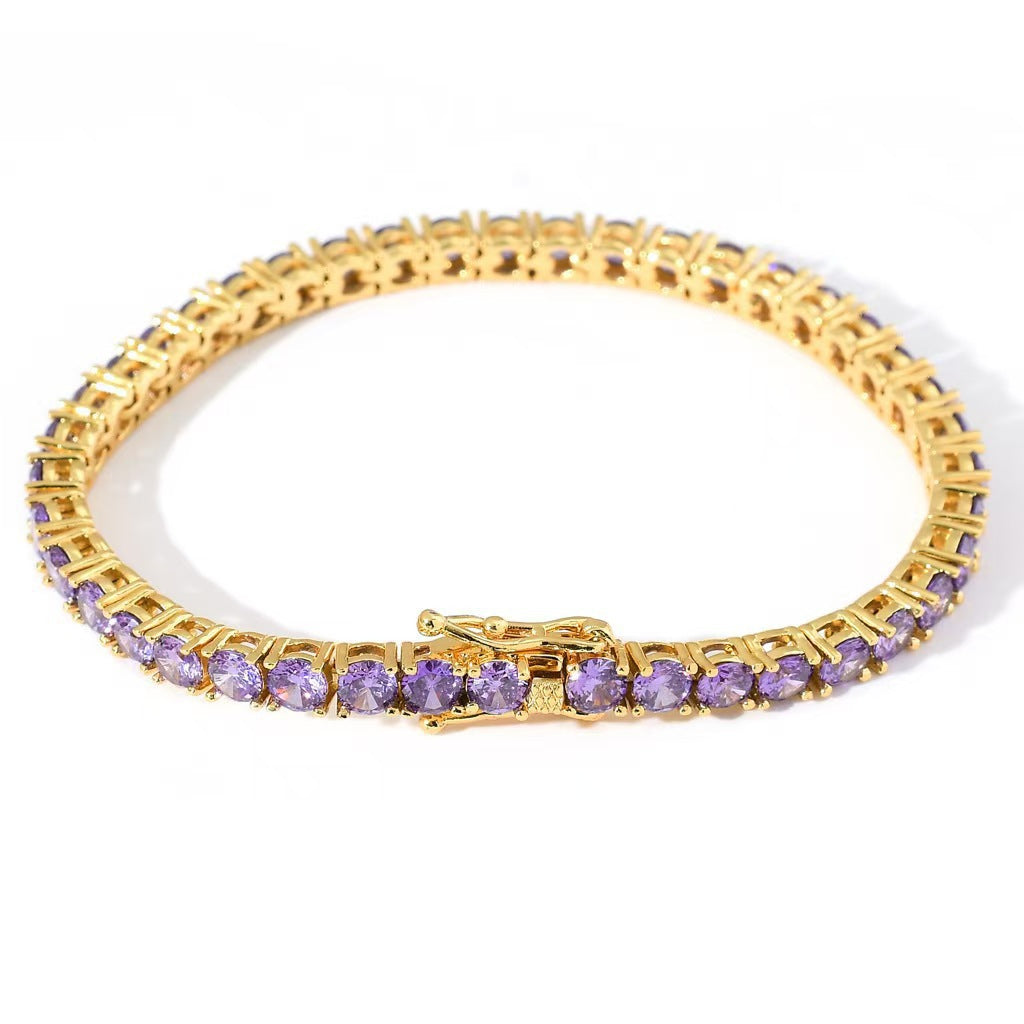 Copper Micro Inlaid Zircon Tennis Bracelet