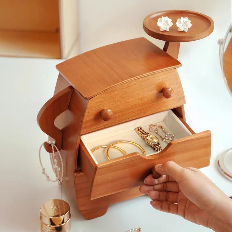 Fat and plump solid wood storage box