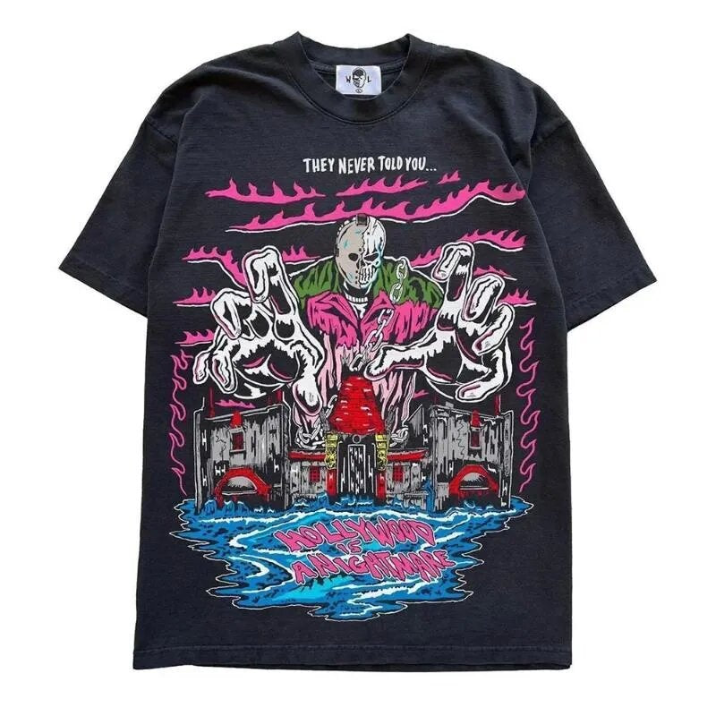 Cotton Loose Fit Cartoon T-Shirt - 100% Cotton, Moisture Wicking