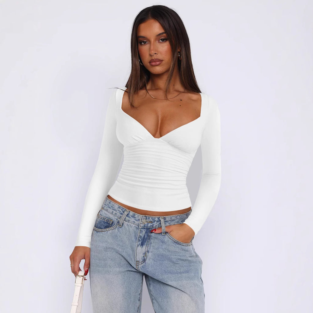 RadianceGlint Rhinestone Collar Top