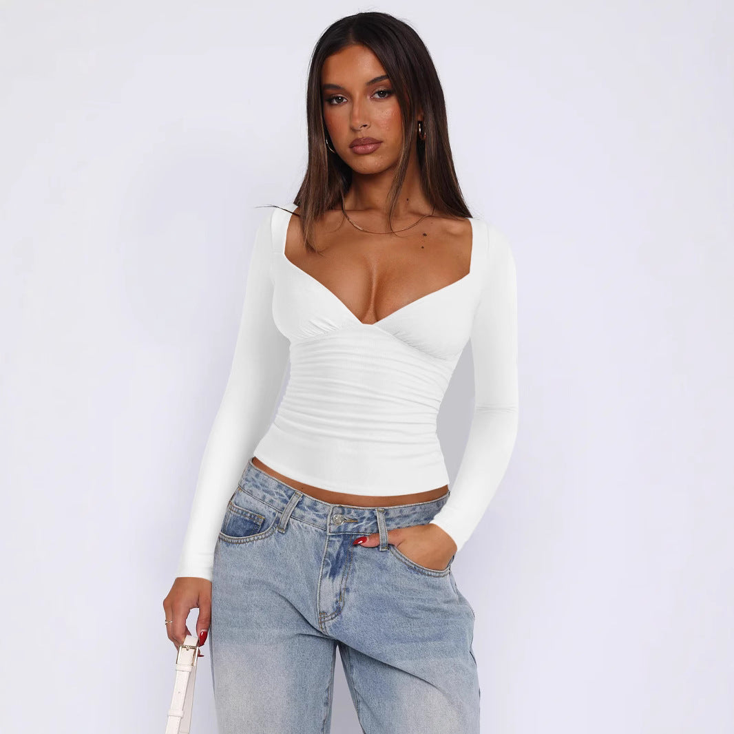 RadianceGlint Rhinestone Collar Top