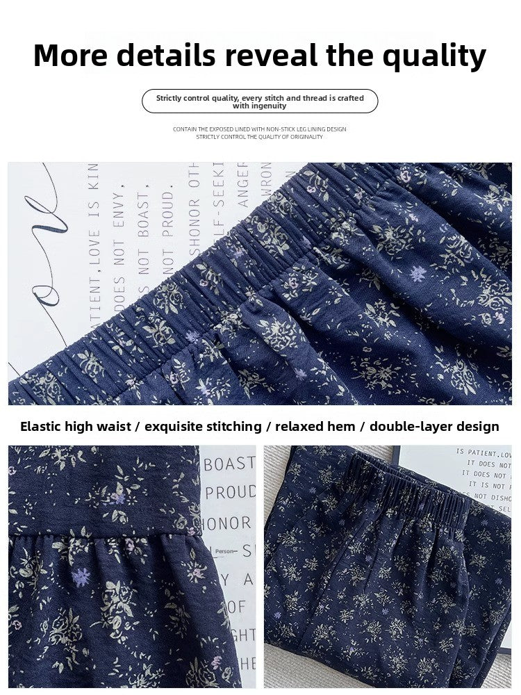 Retro Forest-Style Floral Skirt