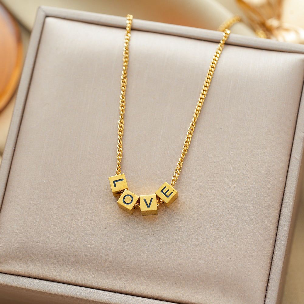 All-titanium steel necklace