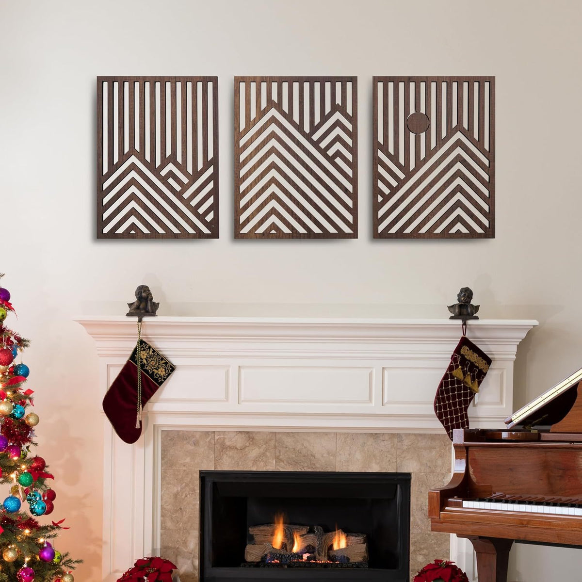 Wooden Palm Leaf Wall Hanging Decor