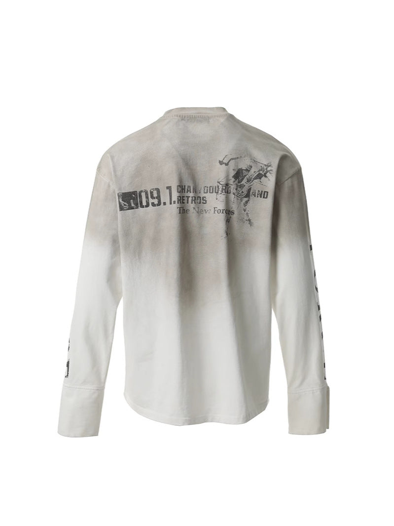 Retro T-Shirt Unisex Streetwear Long Sleeve Pullover