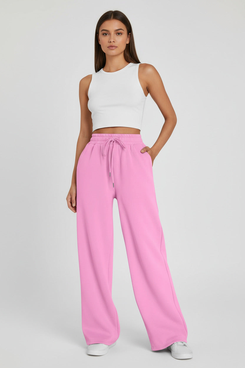 Unisex Loose Fit Polyester Long Pants