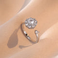 Adjustable Spinning Zircon Copper Ring