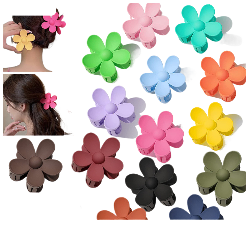 Fashion Flower Hair Clip ABS Grip Claw Clip for Women
