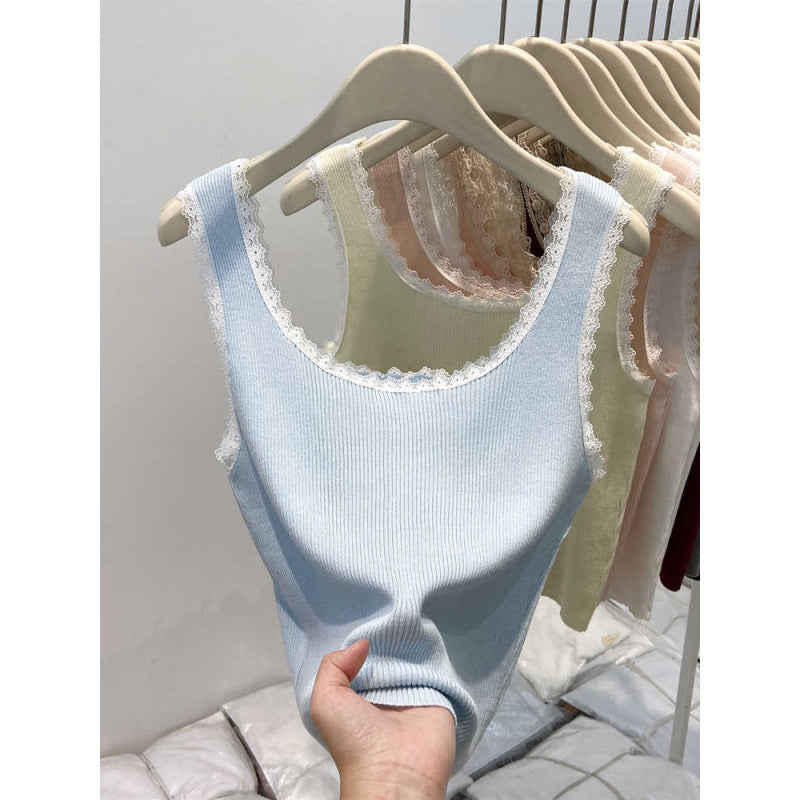 Lace Knitted Camisole Women Sleeveless Top