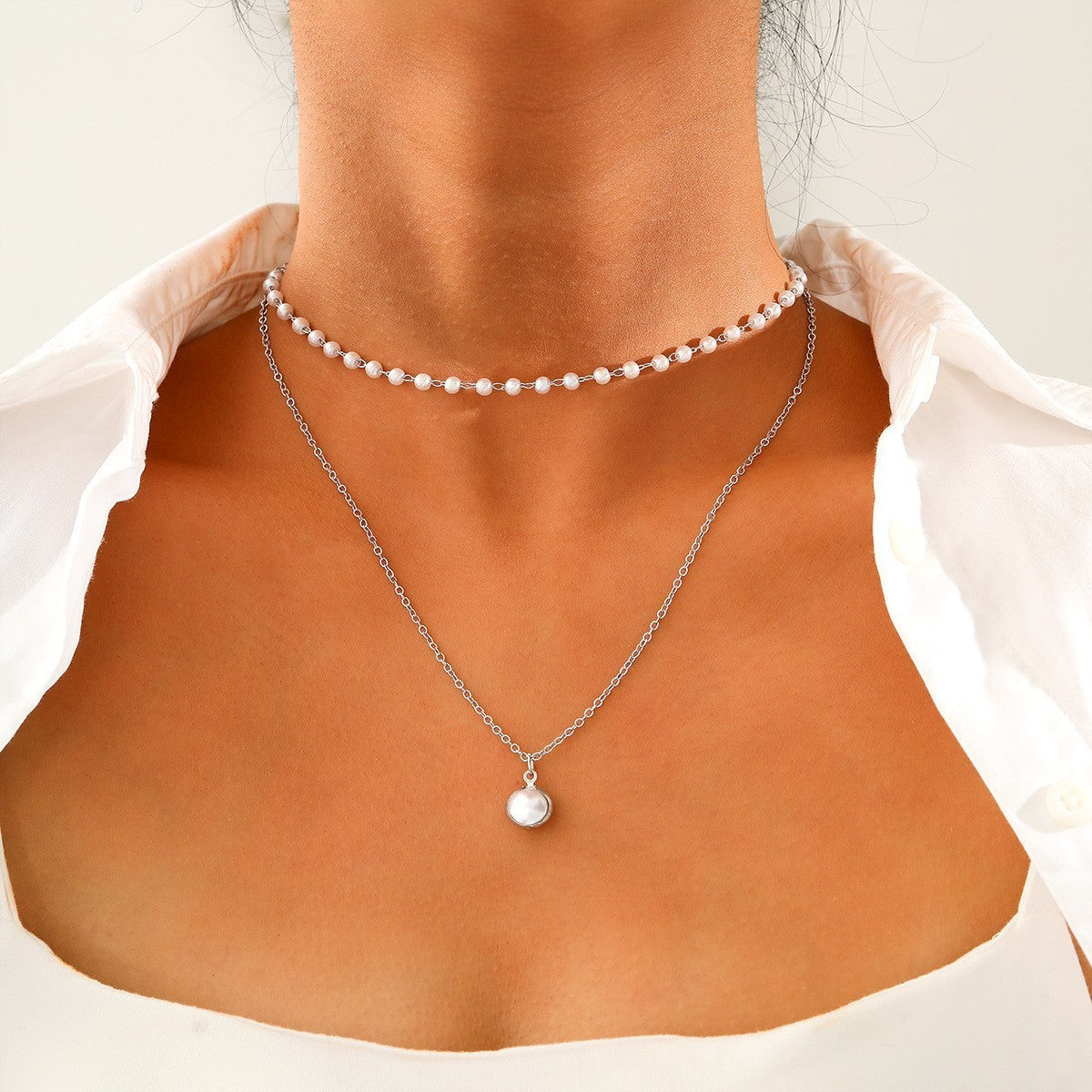 Retro Luxury Butterfly Pearl Pendant Necklace