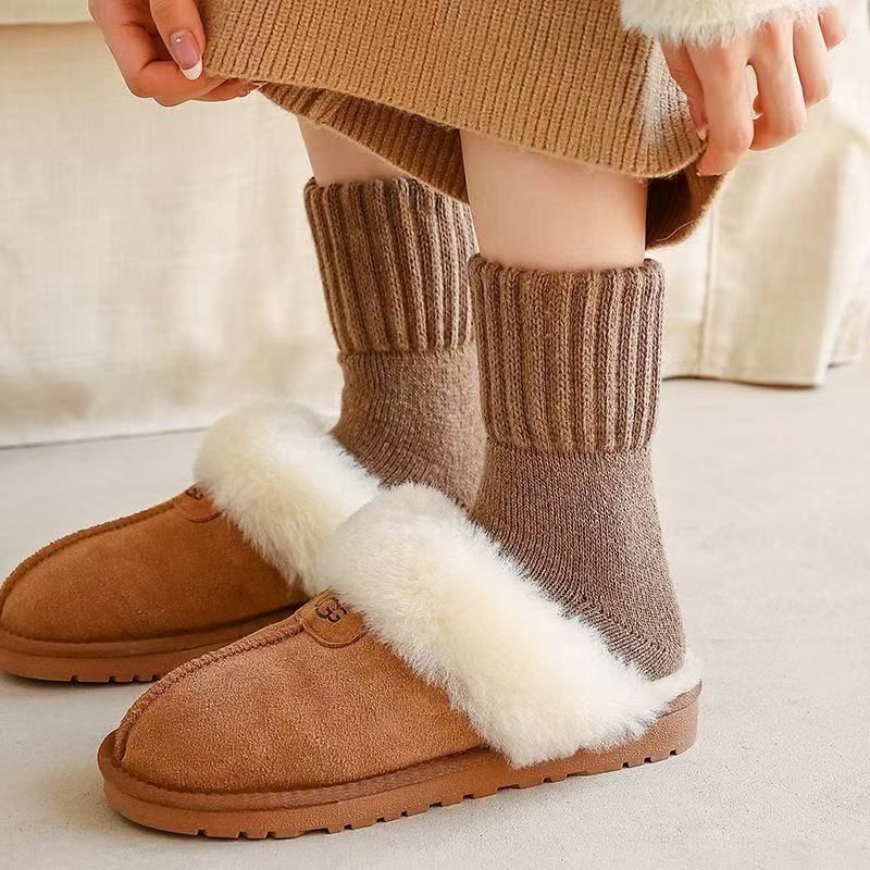 Thick, warm knitted socks