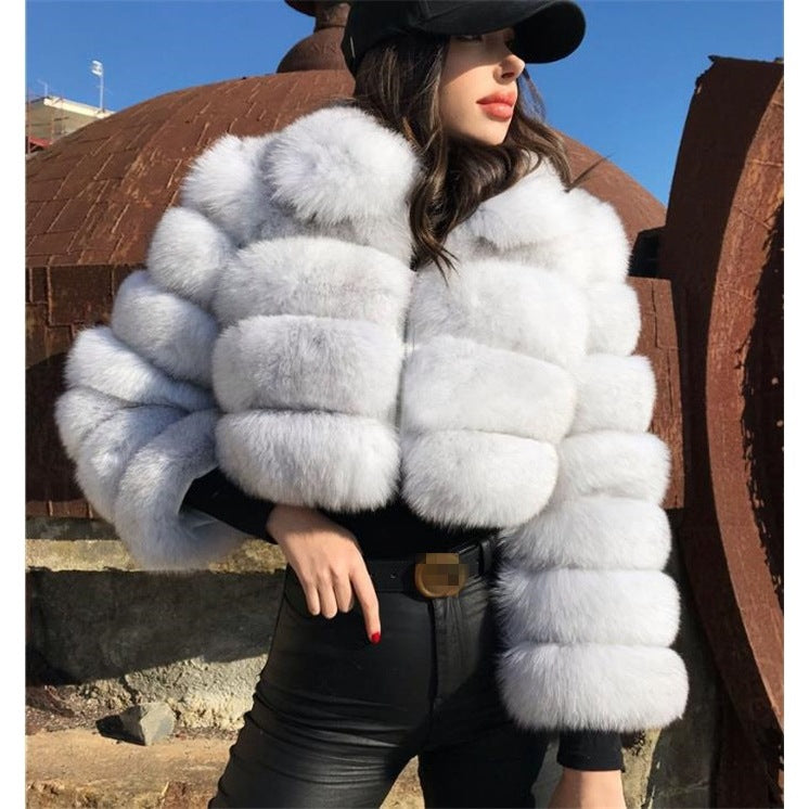 Womens Faux Fur Winter Coat