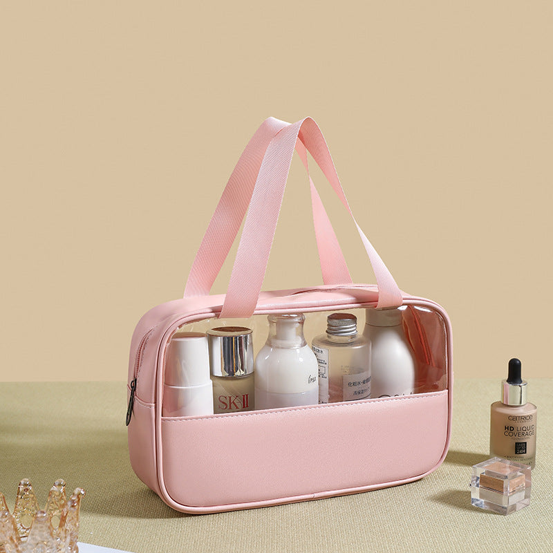 Transparent makeup bag