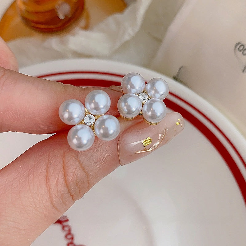 Pearl Geometric Earrings
