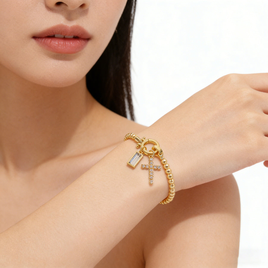 Zodiac Birthstone Gold Plated Adjustable Bracelet