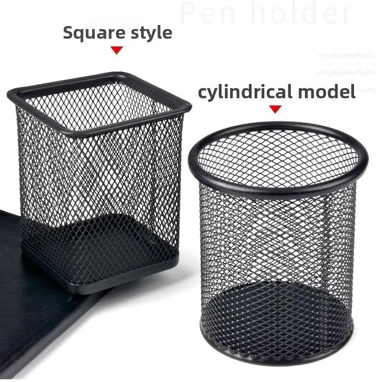 Desktop and Wall Mounted Metal Pen Holder