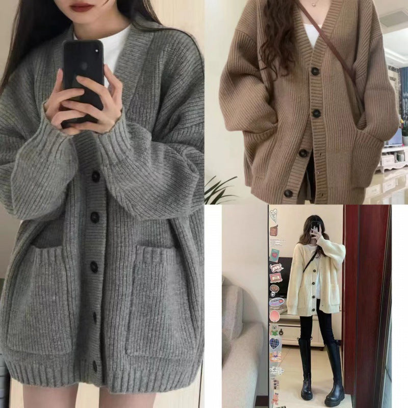 Womens Loose Knit Cardigan