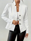 Winter and autumn button-patterned small suit jacket