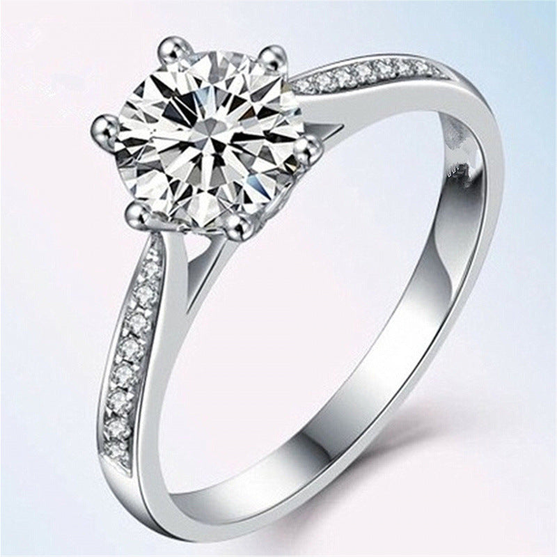 Radiant Hearts Diamond Simulant Adjustable Ring