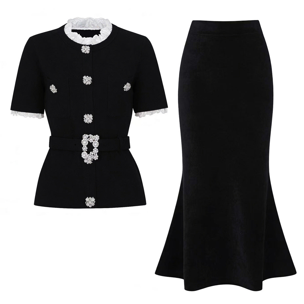 Women's blazer + midi skirt set