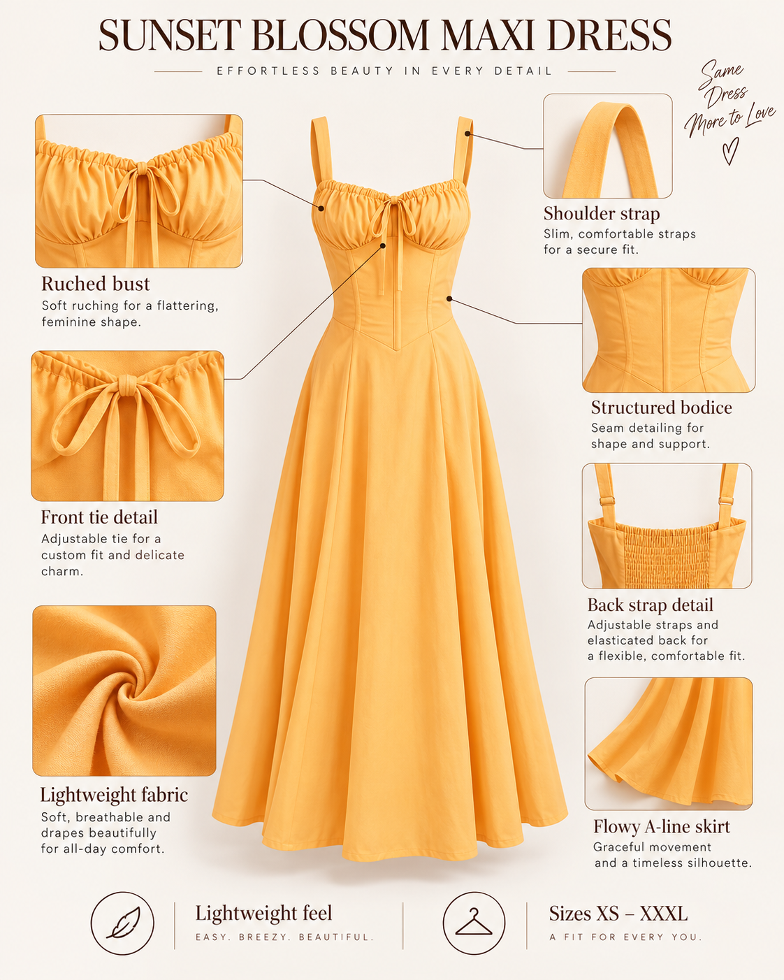 Sunset Blossom Strapless Maxi Dress