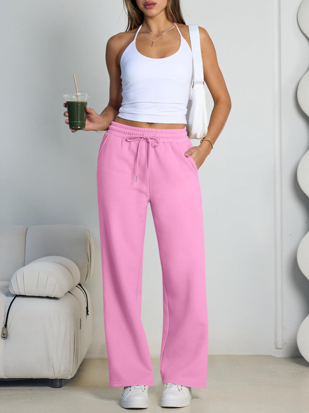 Unisex Loose Fit Polyester Long Pants