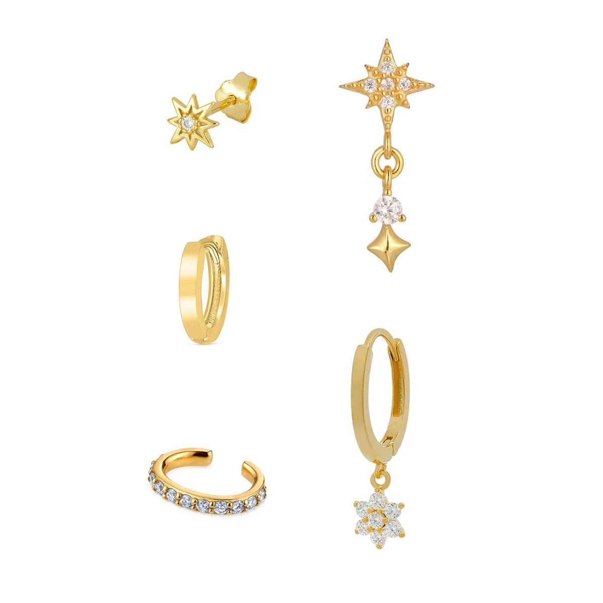 Radiance Geo Zircon Earrings